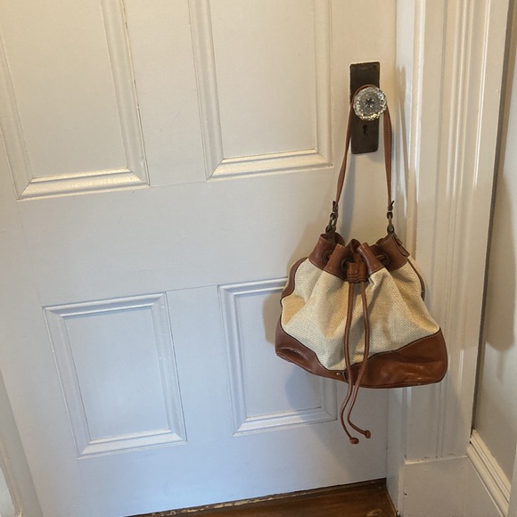 Cole Haan Leather and Jute Bucket Bag - Picture 9 of 9